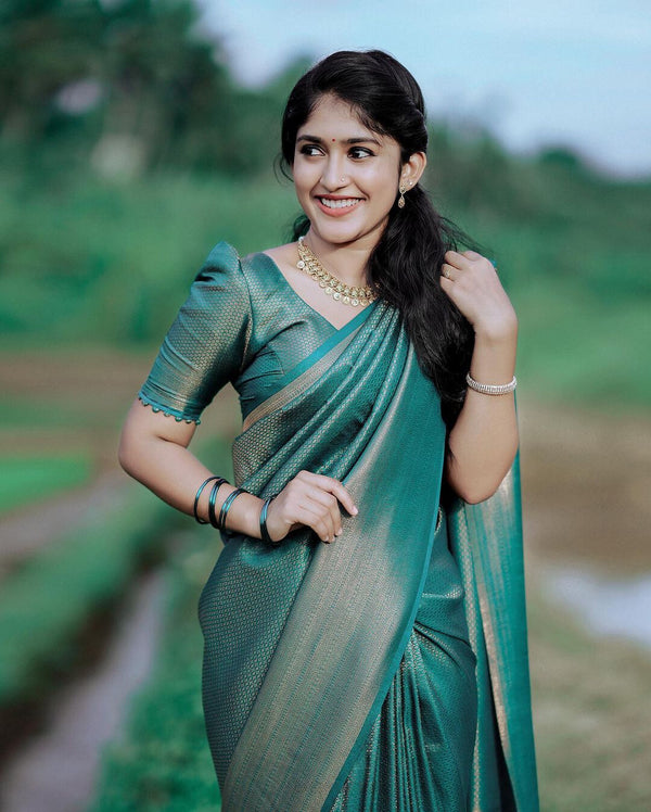 Ready-to-Wear Pure Soft Silk Kubera Pattu Banarasi Saree | Effortless Elegance | Traditional Opulence