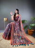 Exquisite Cream Color Saree |Kalamkari Printed Banarasi Design |Pure Malai Cotton For |Cultural Celebrations