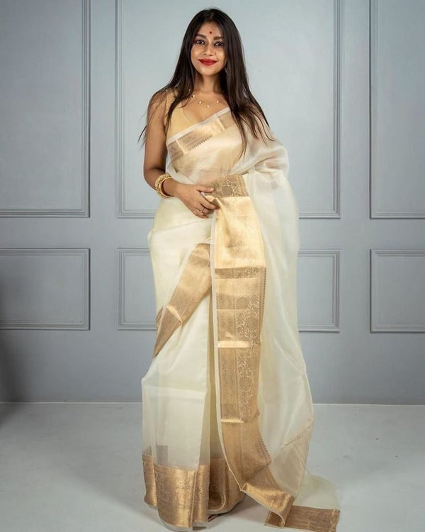 Organza Paithani Ready-to-Wear Saree | Timeless Elegance | Traditional Opulence