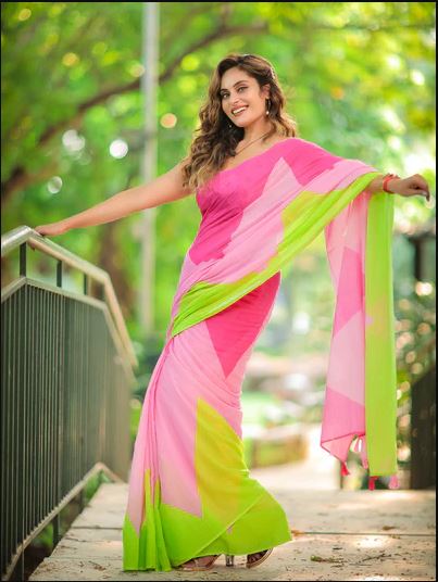 Ready-to-Wear Pink Soft Georgette Saree with Floral Printed | Effortless Elegance | Casual Chic