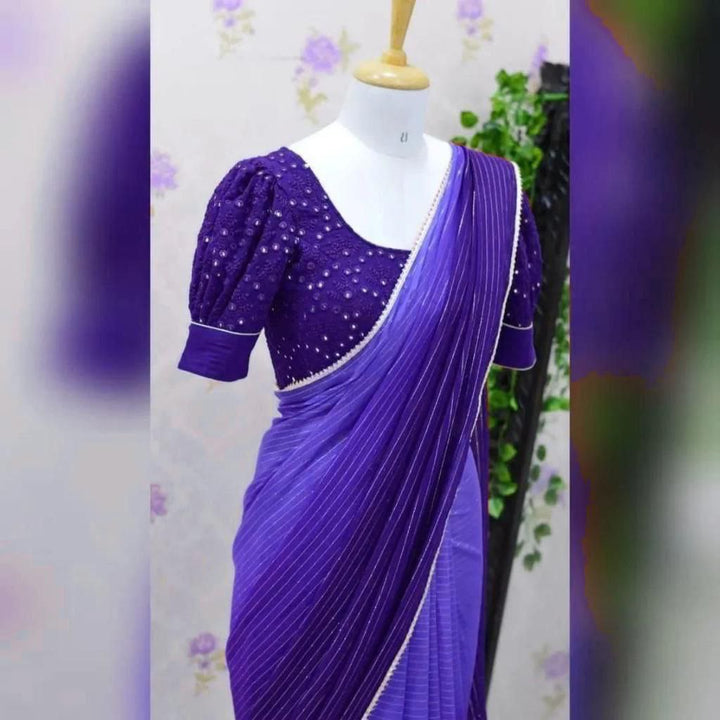 ready to wear saree,readymade saree,one minute saree, 1 minute saree, stitched saree, pre pleated saree , pre draped saree
