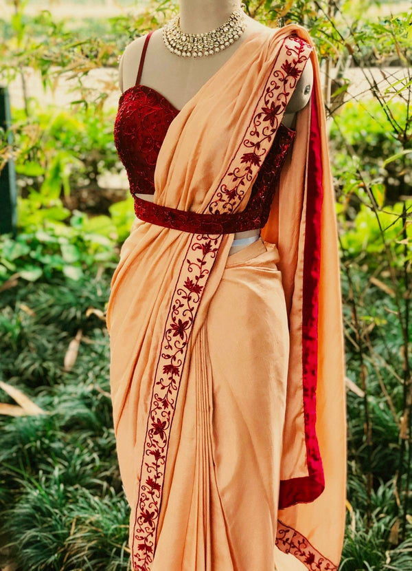 ready to wear saree,readymade saree,one minute saree, 1 minute saree, stitched saree, pre pleated saree , pre draped saree
